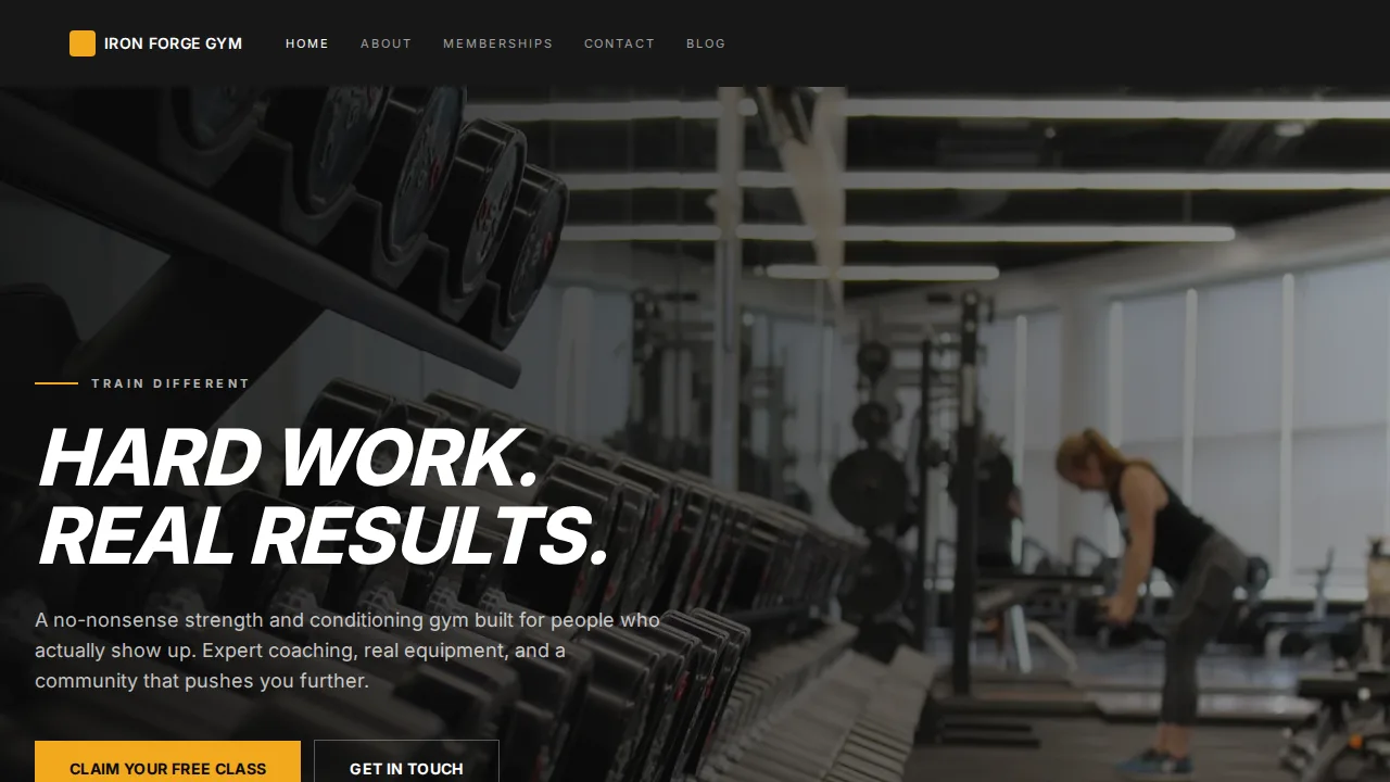 FitFactory template preview